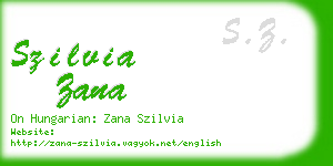 szilvia zana business card